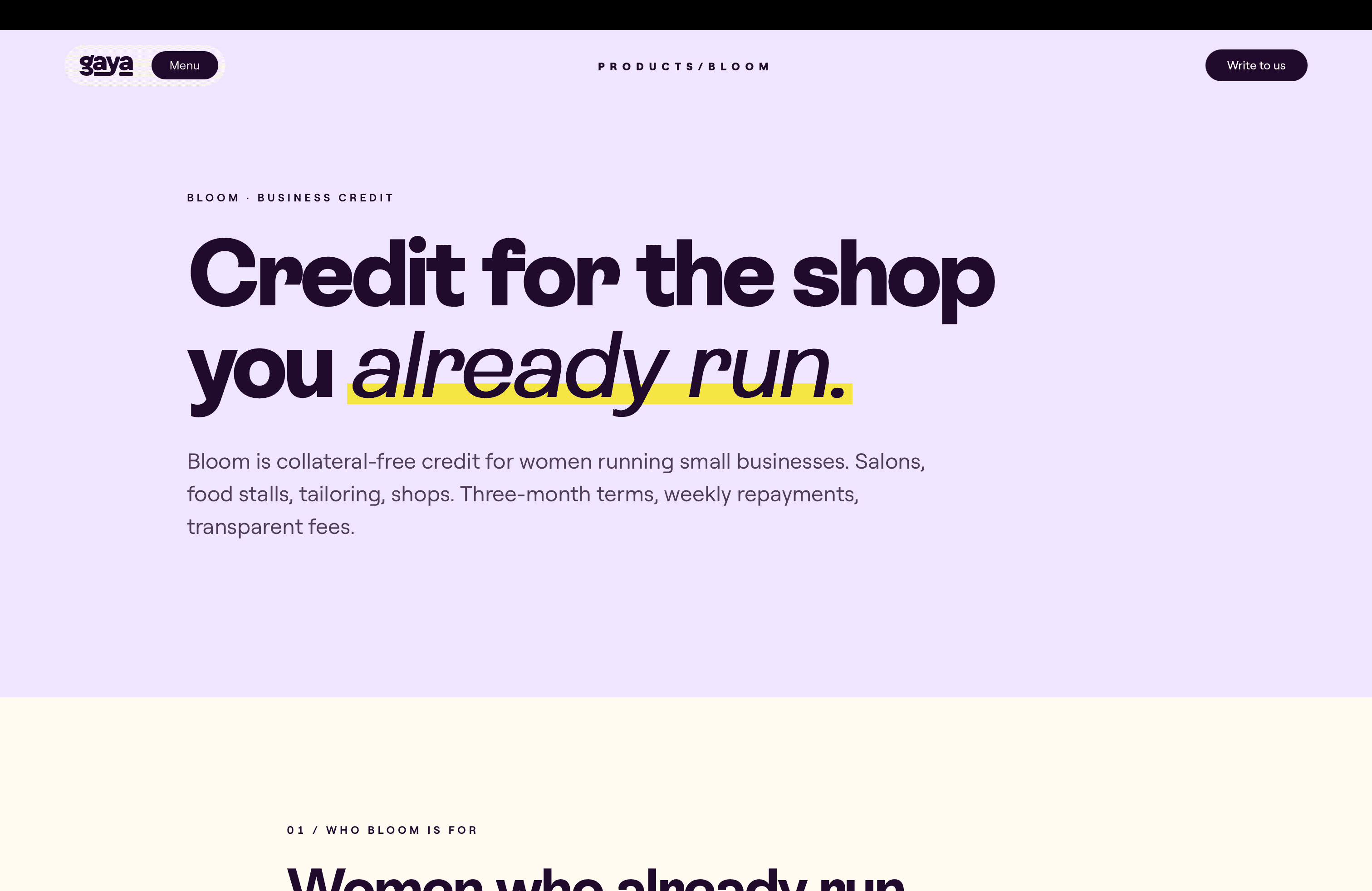 Bloom · Credit for the shop you already run