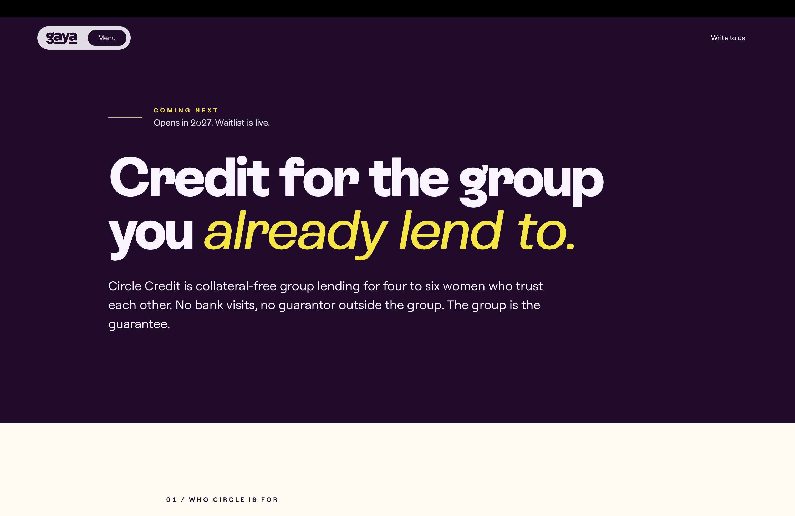 Circle · Opens 2027, waitlist live