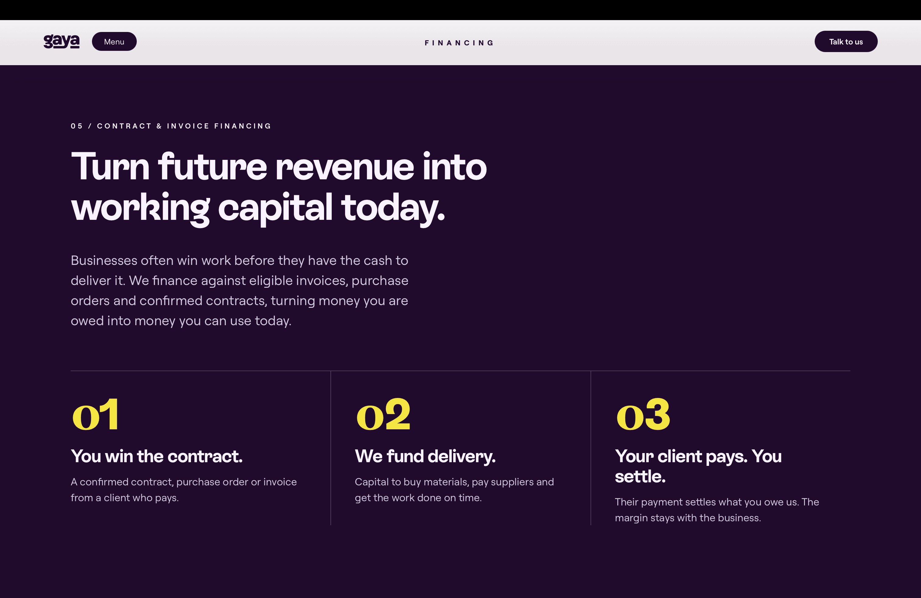 05 · Contract & Invoice · Three Steps